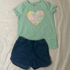 Cat and jack top and place shorts